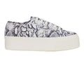 White Avorio-Navy - Side - Superga Womens-Ladies 2790 Snake Print Trainers