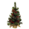 Green-Red - Front - Kaemingk Pine & Berry Artificial Tree