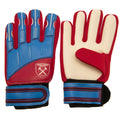 Claret Red-Navy - Front - West Ham United FC Childrens-Kids Delta Crest Goalkeeper Gloves