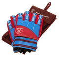 Claret Red-Navy - Back - West Ham United FC Childrens-Kids Delta Crest Goalkeeper Gloves