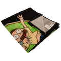 Black-Green - Back - Rick And Morty Characters Beach Towel