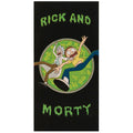 Black-Green - Front - Rick And Morty Characters Beach Towel