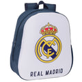 White-Navy - Front - Real Madrid CF Childrens-Kids 3D Backpack