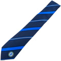 Navy-Royal Blue - Side - Chelsea FC Unisex Adult Stripe Tie