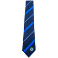Navy-Royal Blue - Close up - Chelsea FC Unisex Adult Stripe Tie