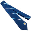 Navy Blue-White - Front - Manchester City FC Unisex Adult Stripe Tie