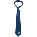 Navy Blue-Sky Blue-White - Side - Manchester City FC Unisex Adult Crest Tie