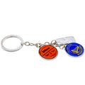 Orange-Blue-Silver - Back - Golden State Warriors Charm Keyring