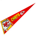 Red-Yellow-White - Back - Kansas City Chiefs Classic Felt Pennant