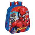 Blue-Red - Front - Spider-Man Childrens-Kids Contrast Backpack