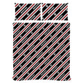 Red-Black - Back - Manchester United FC Core Stripe Duvet Cover Set