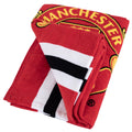 Red-White - Front - Manchester United FC Core Stripe Beach Towel