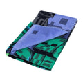 Purple-Green-Black - Back - Minecraft Creeper Cotton Beach Towel