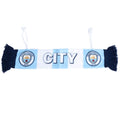 Sky Blue-Navy-White - Front - Manchester City FC Mini Car Bar Scarf