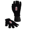 Black - Back - Fulham FC Childrens-Kids Knitted Gloves