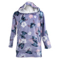 Purple - Front - Lilo & Stitch Childrens-Kids Flowers Hoodie Blanket