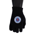 Black-Blue-White - Back - Rangers FC Childrens-Kids Knitted Gloves