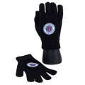 Black-Blue-White - Front - Rangers FC Childrens-Kids Knitted Gloves