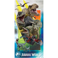 Multicoloured - Front - Jurassic World Dinosaurs Velour Beach Towel