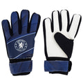 Blue-Black - Back - Chelsea FC Childrens-Kids Fuse Goalkeeper Gloves