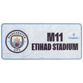 White-Black-Sky Blue - Front - Manchester City FC Route To Etihad Stadium Crest Plaque