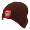 Maroon - Front - Arsenal FC Turned Up Cuff Beanie