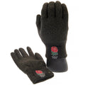 Grey - Front - England RFU Unisex Kids Luxury Touchscreen Gloves