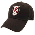 Black-White-Red - Front - Fulham FC Unisex Adult Crest Cap