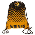 Black-Gold - Front - Wolverhampton Wanderers FC Crest Drawstring Bag