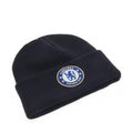 Navy Blue - Back - England FA Crest Turn Up Beanie