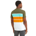 Khaki - Back - TOG24 Mens Whitwick Stripe T-Shirt