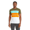 Khaki - Side - TOG24 Mens Whitwick Stripe T-Shirt
