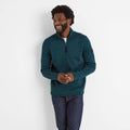 Petrol Green Marl - Front - TOG24 Mens Pearson Knitlook Fleece Top