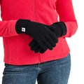 Black - Back - TOG24 Unisex Adult Brazen Knitted Winter Gloves