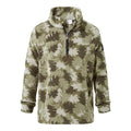 Leaf Green - Front - TOG24 Childrens-Kids Toffolo Zip Neck Camo Fleece Top