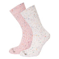 Faded Pink-Vanilla - Front - TOG24 Womens-Ladies Opora Trekking Socks (Pack of 2)