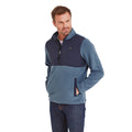 Steel Blue-Dark Indigo - Side - TOG24 Mens Herwick Half Zip Fleece Top