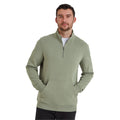Faded Khaki Green - Side - TOG24 Mens Dorian Quarter Zip Sweatshirt