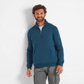 Marine Blue - Front - TOG24 Mens Dorian Quarter Zip Sweatshirt