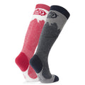 Dark Indigo-Dark Pink - Back - TOG24 Womens-Ladies Aprica Ski Socks (Pack of 2)