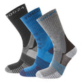 Black-Peacock Blue-Dark Grey Marl - Front - TOG24 Mens Wels Trekking Socks (Pack of 3)