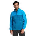 Peacock Blue - Side - TOG24 Mens Farlow Stud Front Fleece Top