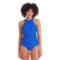 Mykonos Blue - Side - TOG24 Womens-Ladies Ashleigh One Piece Swimsuit