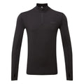 Black - Front - TOG24 Mens Snowdon Thermal Quarter Zip Base Layer Top