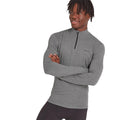 Grey Marl - Side - TOG24 Mens Snowdon Thermal Quarter Zip Base Layer Top