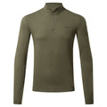 Khaki Green - Front - TOG24 Mens Snowdon Thermal Quarter Zip Base Layer Top