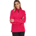 Magenta Pink Marl - Side - TOG24 Womens-Ladies Pearson Quarter Zip Fleece Top