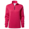 Magenta Pink Marl - Front - TOG24 Womens-Ladies Pearson Quarter Zip Fleece Top