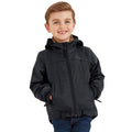 Black - Side - TOG24 Childrens-Kids Plain Packaway Waterproof Jacket