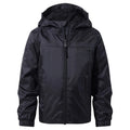 Black - Front - TOG24 Childrens-Kids Plain Packaway Waterproof Jacket